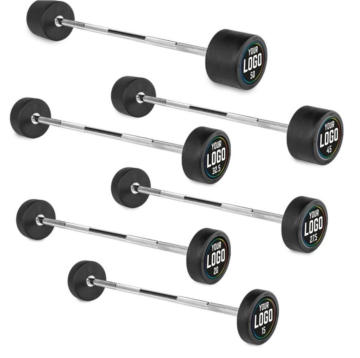 PRO-Style Kompakt-Langhanteln - gummiert - personalisierbar - 10 bis 50 kg