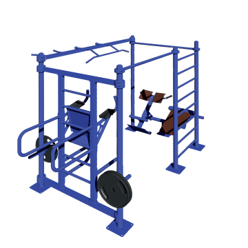 STREET BARBELL - Bodyweight-Station mit Sprossenleiter MB 7.47.1