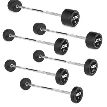 ATX PRO-Style - Straight Bar / Kompaktlanghanteln – gummiert 10 – 50 kg - mit ATX Logo