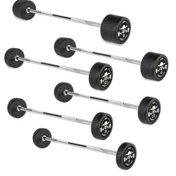 ATX PRO-Style - Straight Bar / Kompaktlanghanteln – gummiert 10 – 50 kg - mit Barbell Club Logo